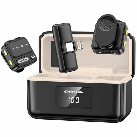 میکروفون یقه ای سکه ای دو کاربر Go-Des مدل GD-Ws307