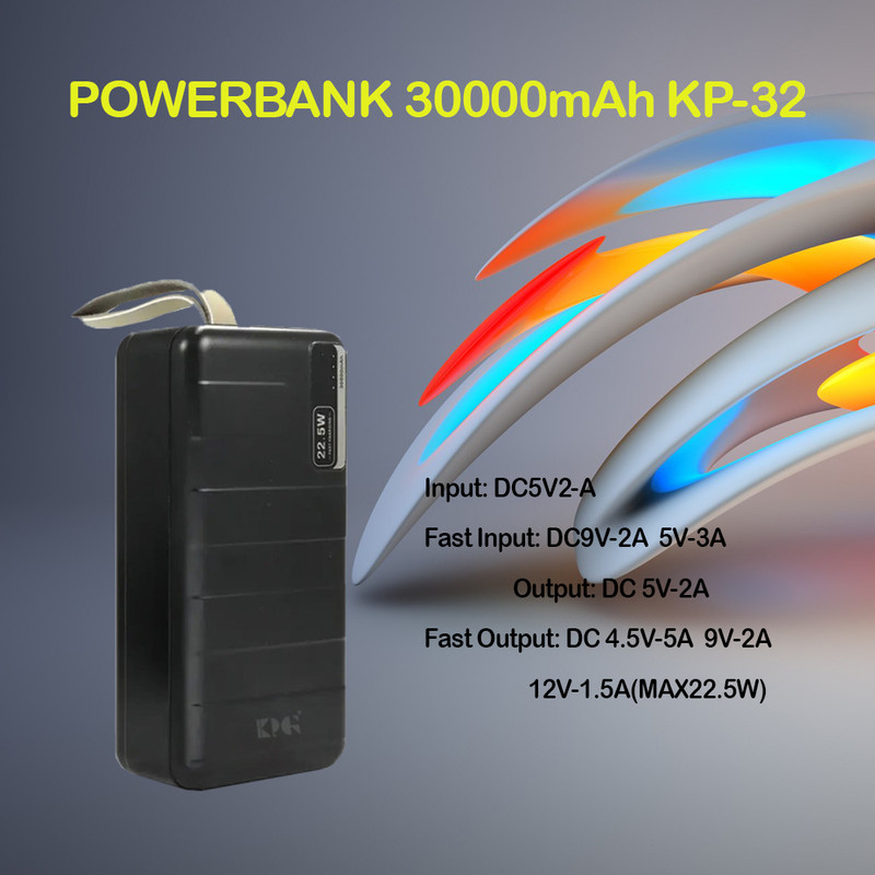 پاوربانک کی پی مدل KP-32 ظرفیت 30000 میلی آمپر ساعت